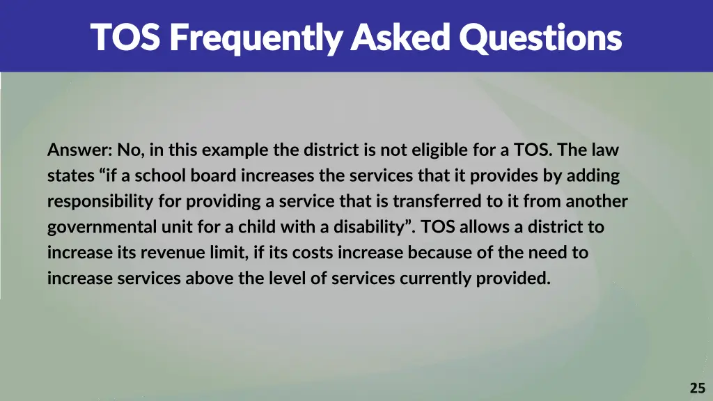 tos frequently asked questions tos frequently 1