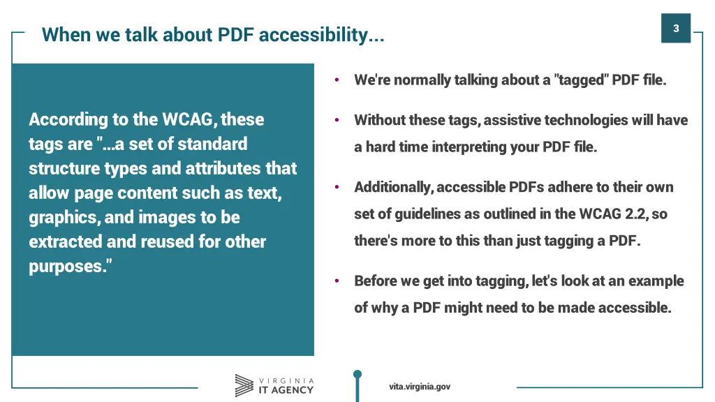 when we talk about pdf accessibility