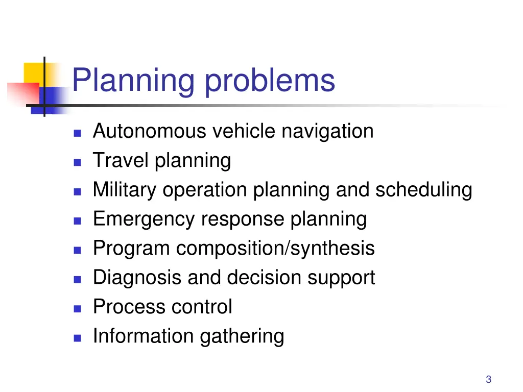 planning problems