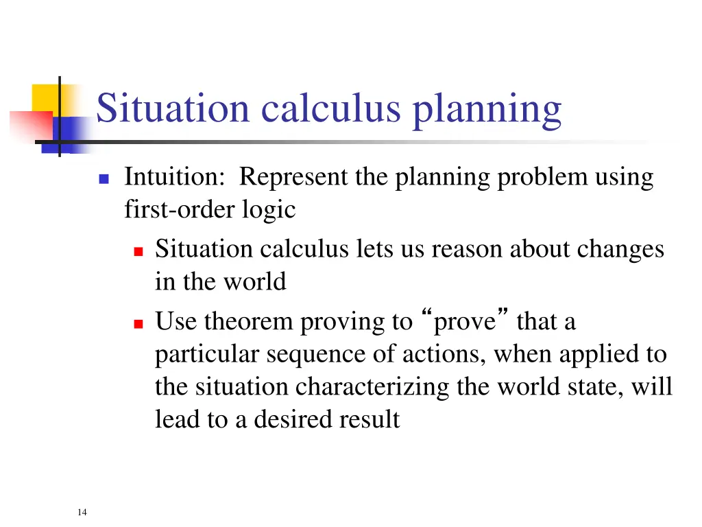 situation calculus planning