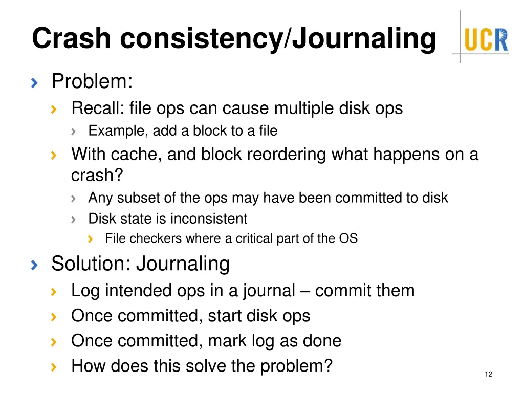 crash consistency journaling