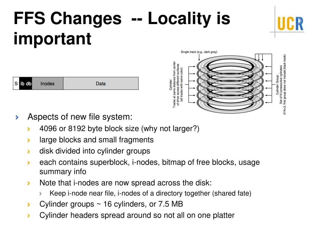 ffs changes locality is important