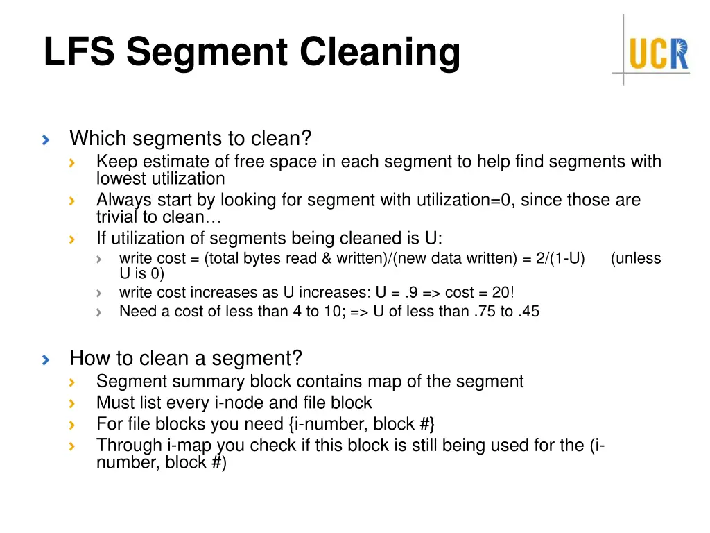 lfs segment cleaning