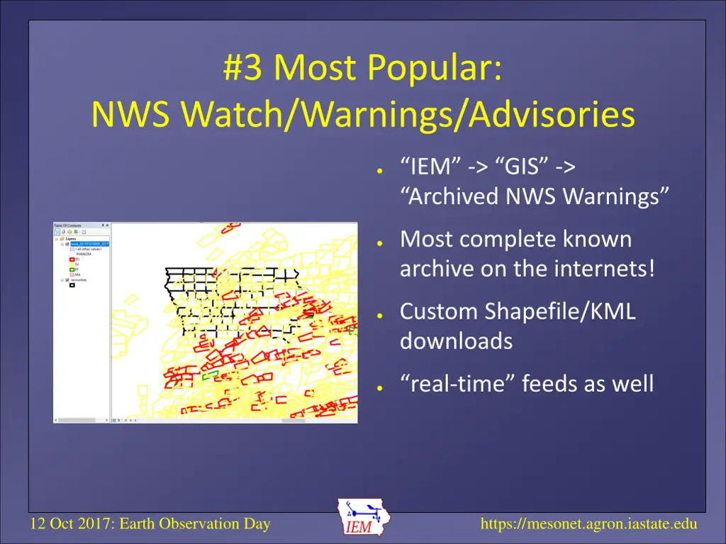 3 most popular nws watch warnings advisories