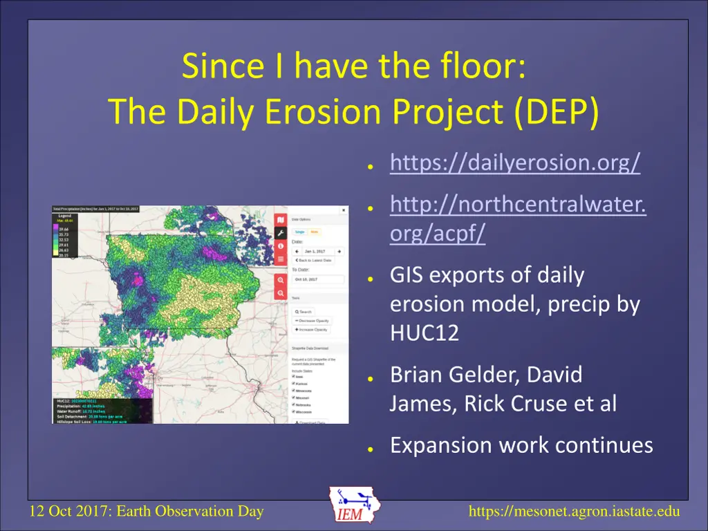 since i have the floor the daily erosion project