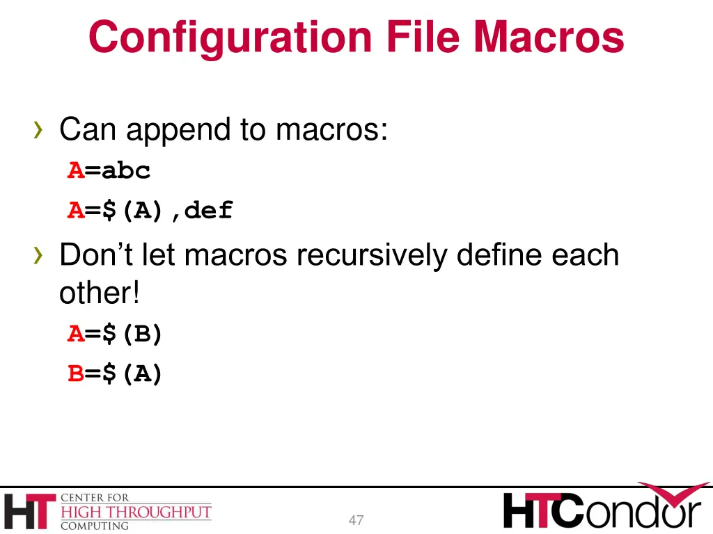 configuration file macros 1