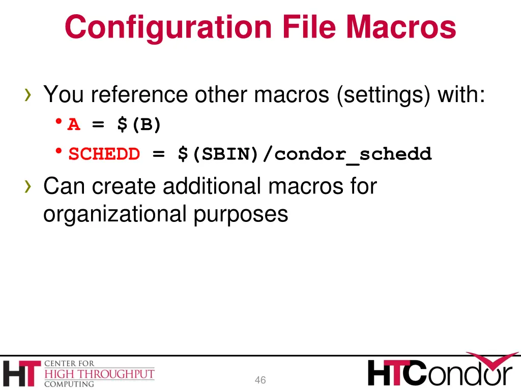 configuration file macros