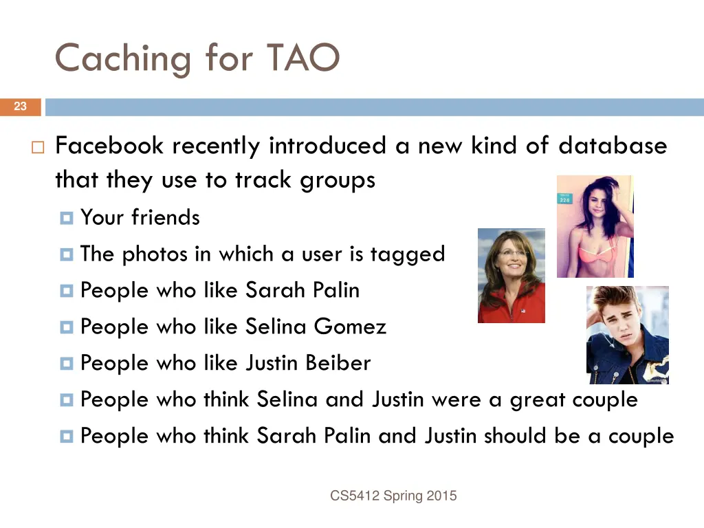 caching for tao