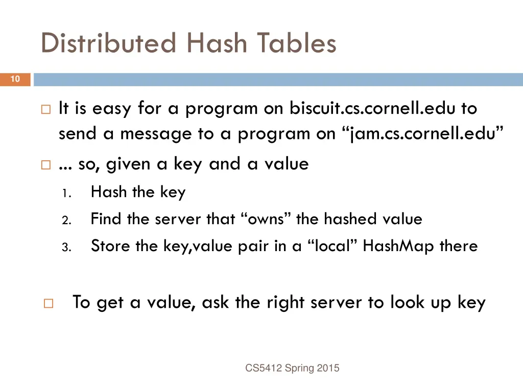 distributed hash tables 1