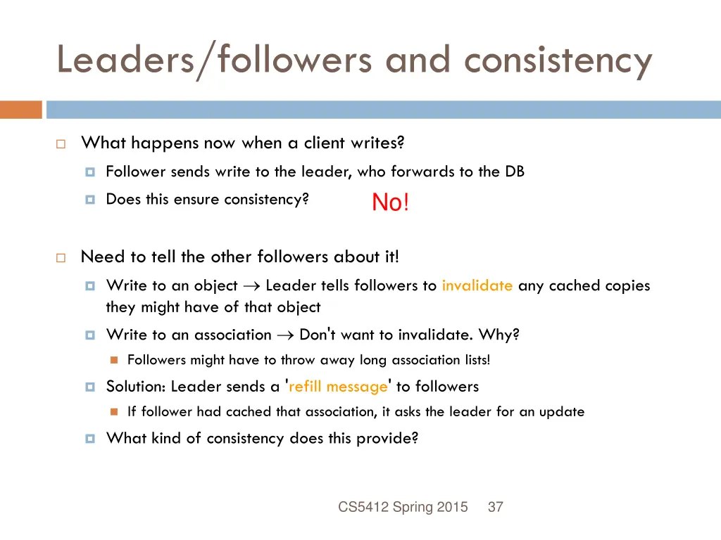 leaders followers and consistency