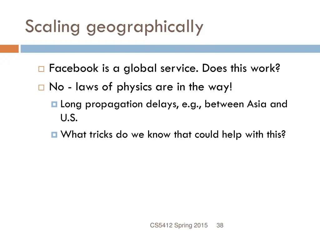 scaling geographically