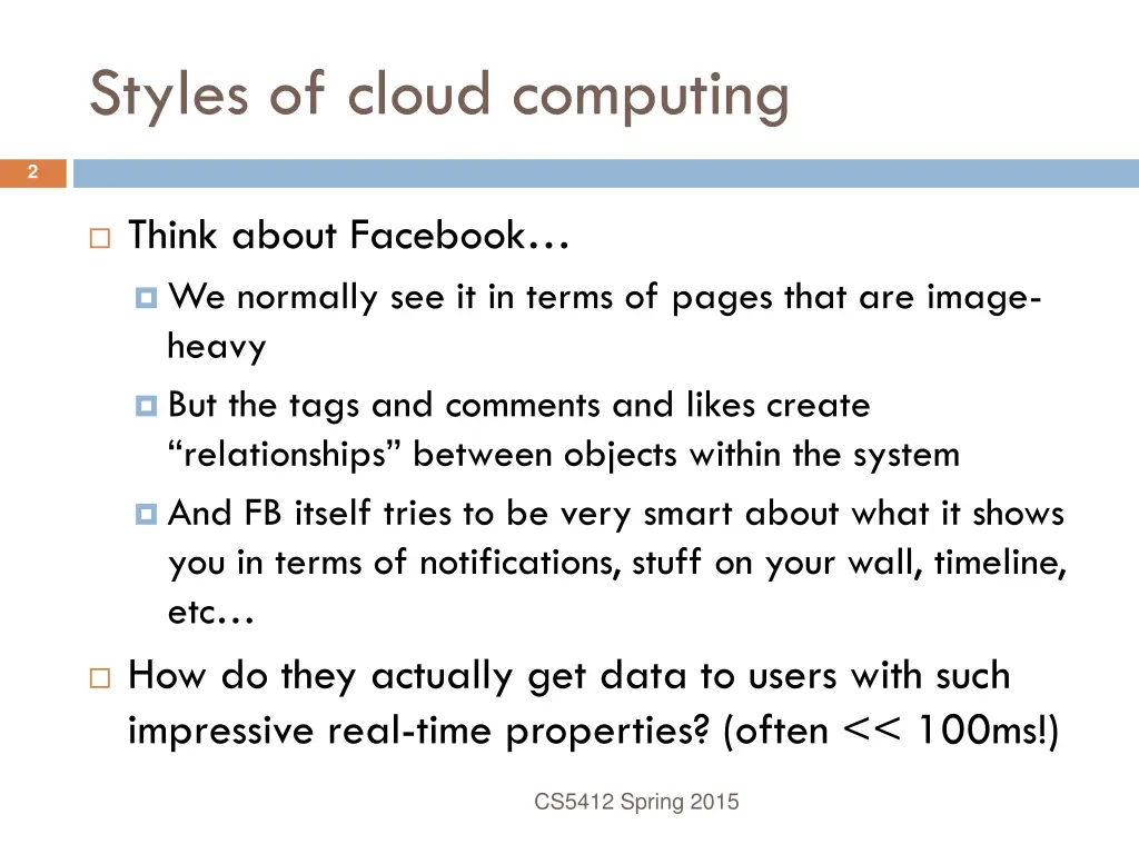 styles of cloud computing