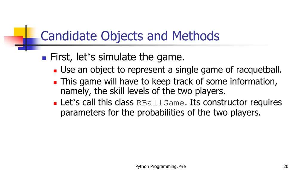 candidate objects and methods 1