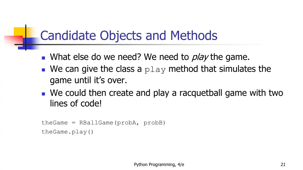 candidate objects and methods 2