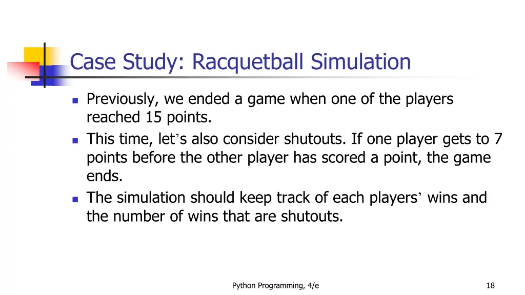 case study racquetball simulation 2