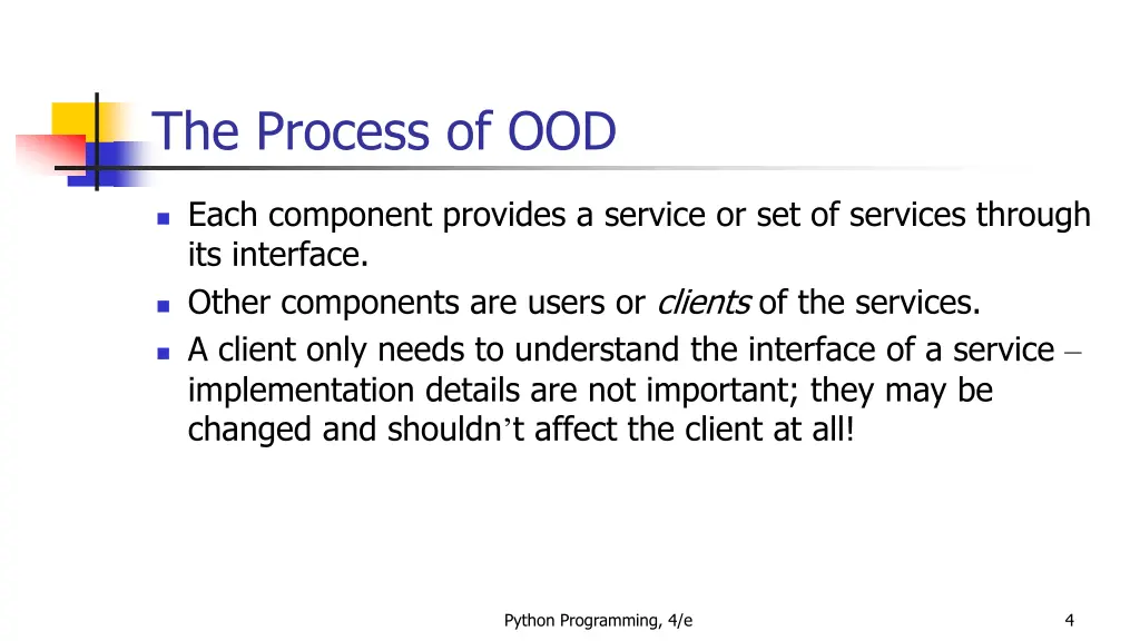 the process of ood 1