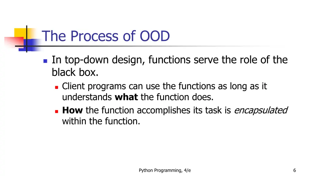 the process of ood 3