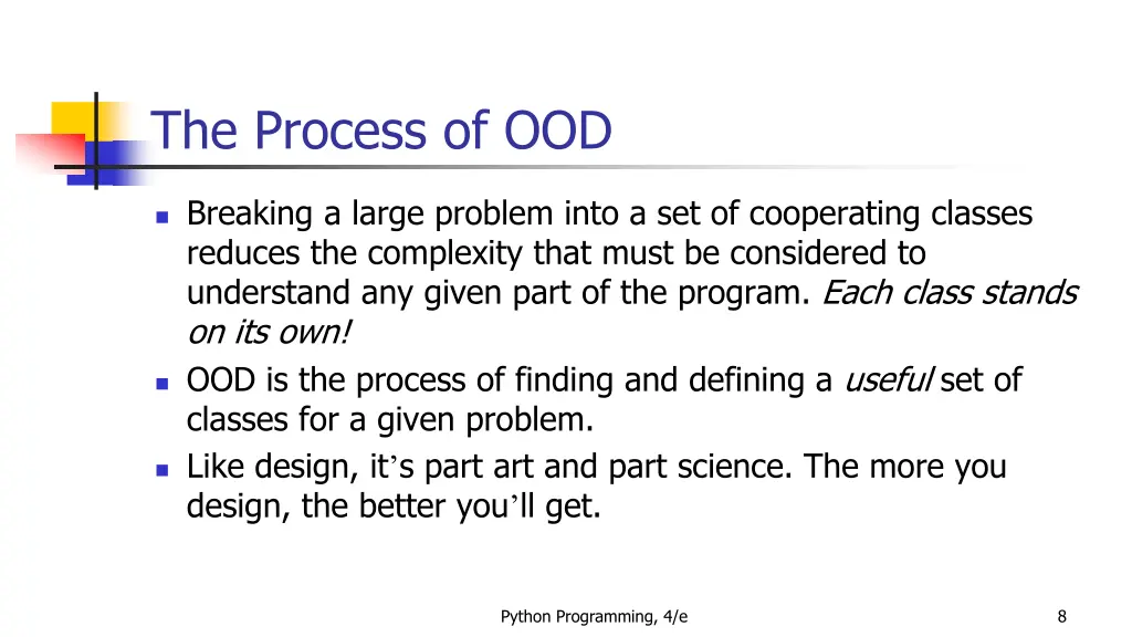 the process of ood 5