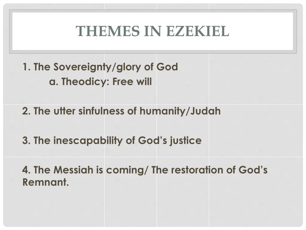 themes in ezekiel