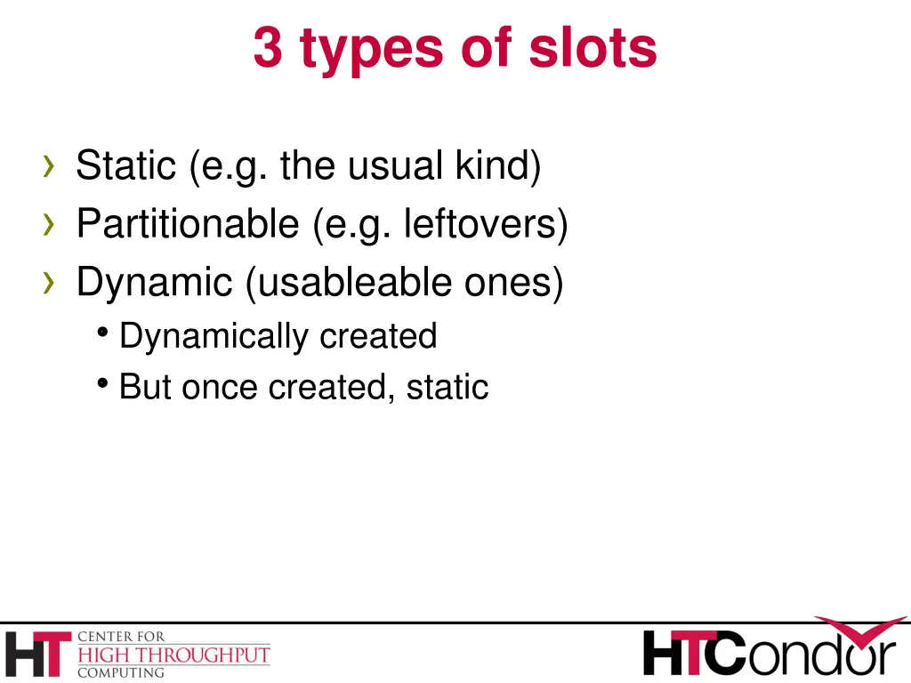 3 types of slots