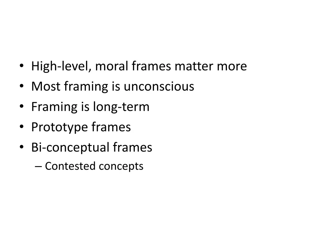 high level moral frames matter more most framing