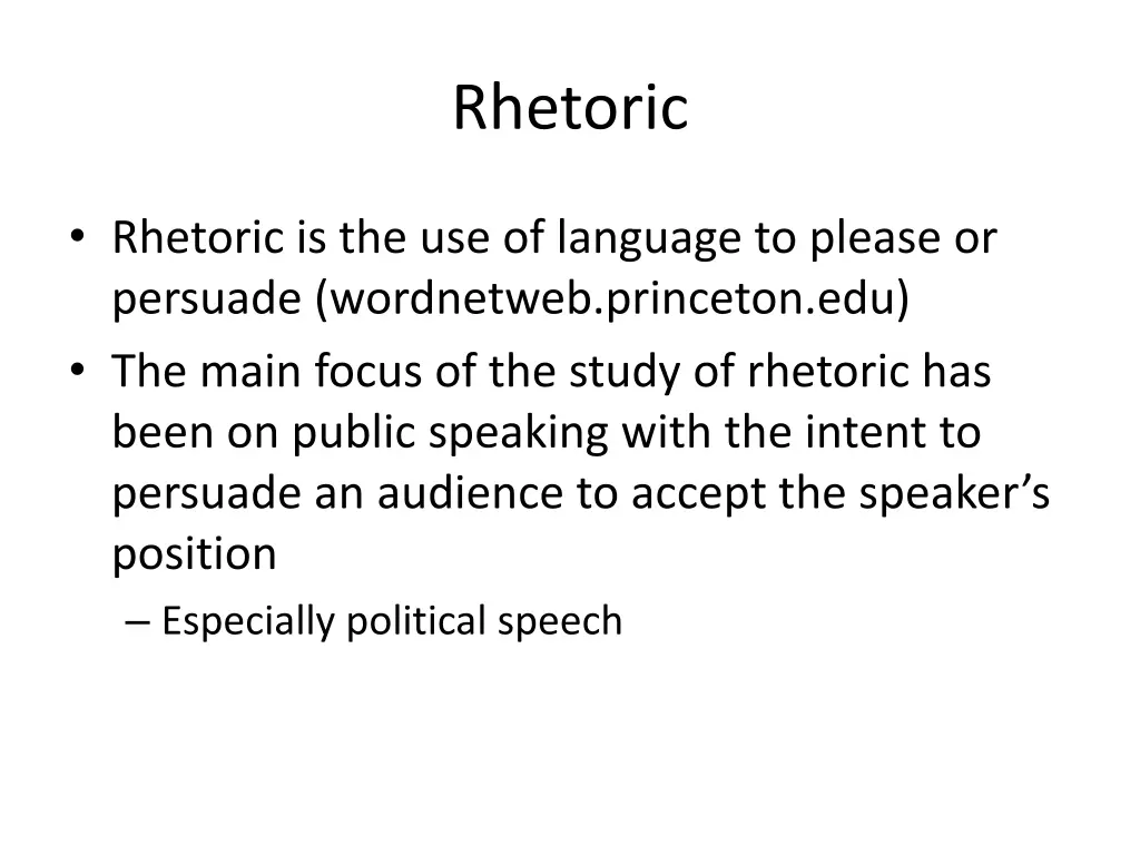 rhetoric