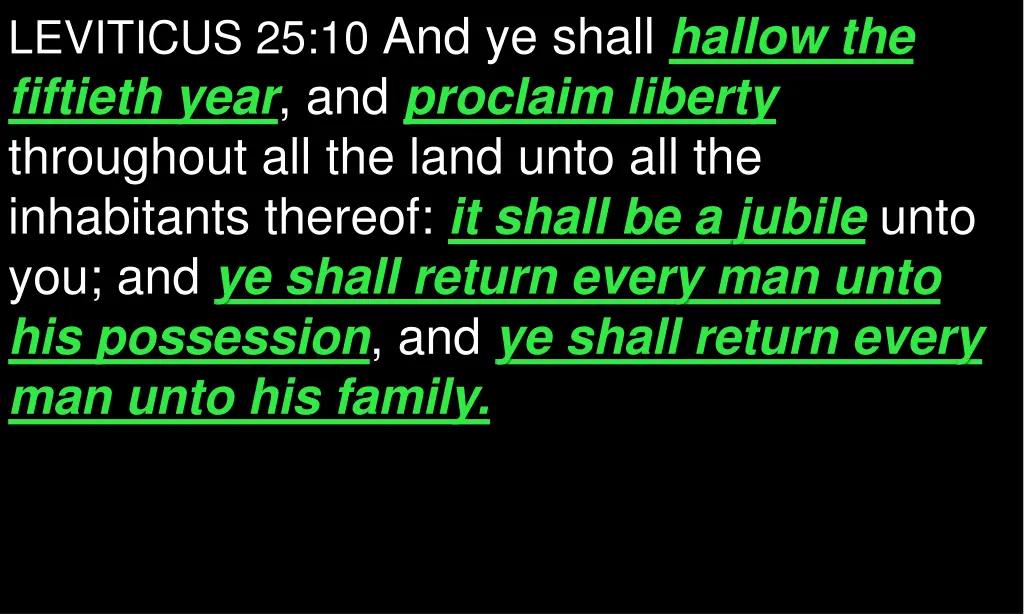 leviticus 25 10 and ye shall hallow the fiftieth