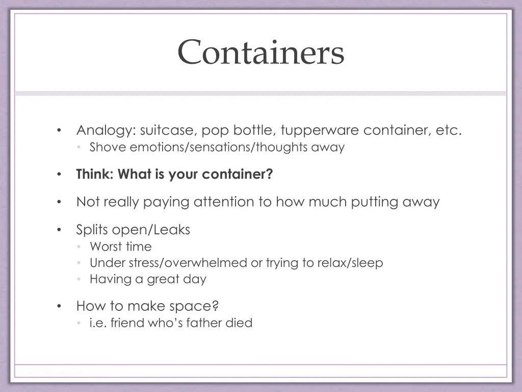 containers