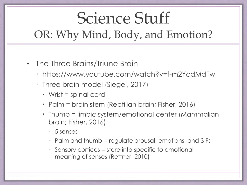 science stuff or why mind body and emotion