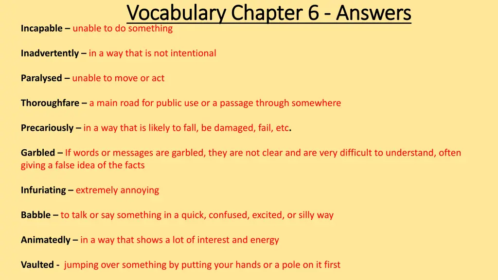 vocabulary chapter 6 vocabulary chapter 6 answers