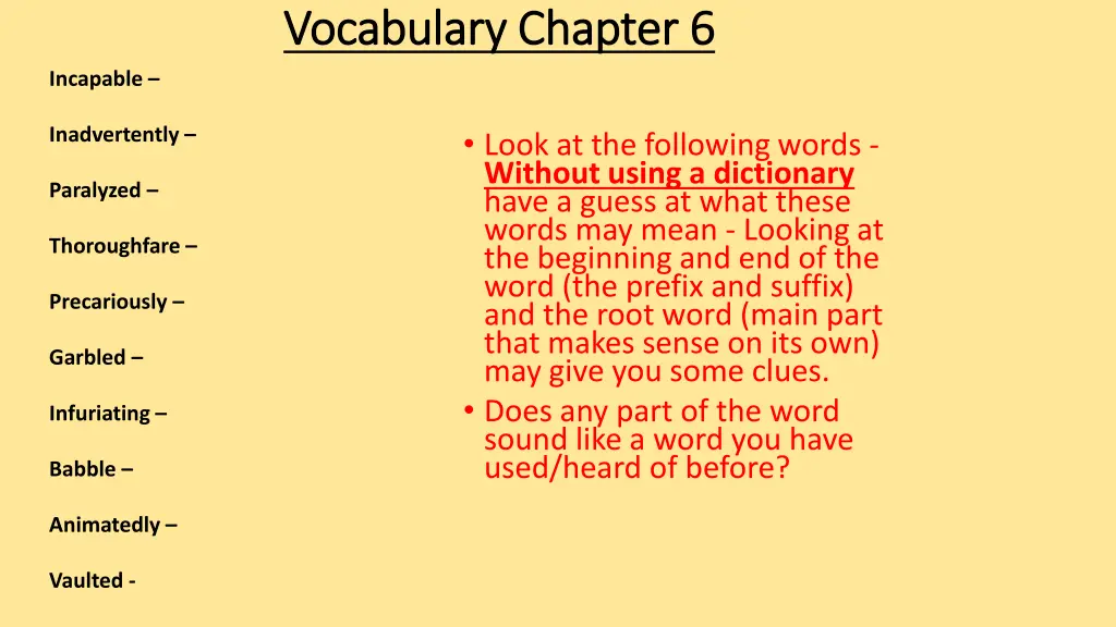 vocabulary chapter 6 vocabulary chapter 6