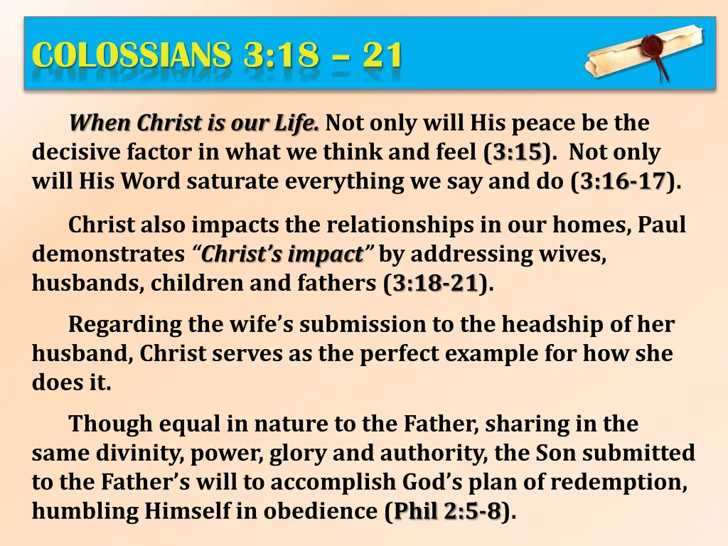 colossians 3 18 21 1