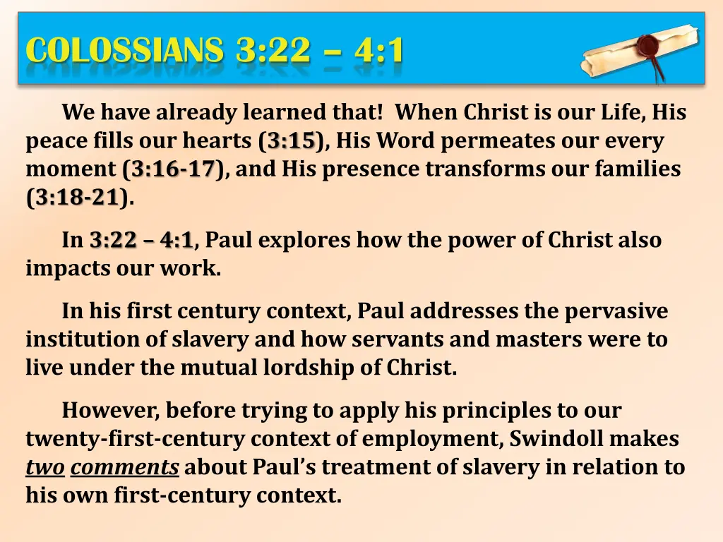 colossians 3 22 4 1 1