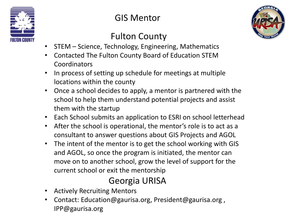 gis mentor