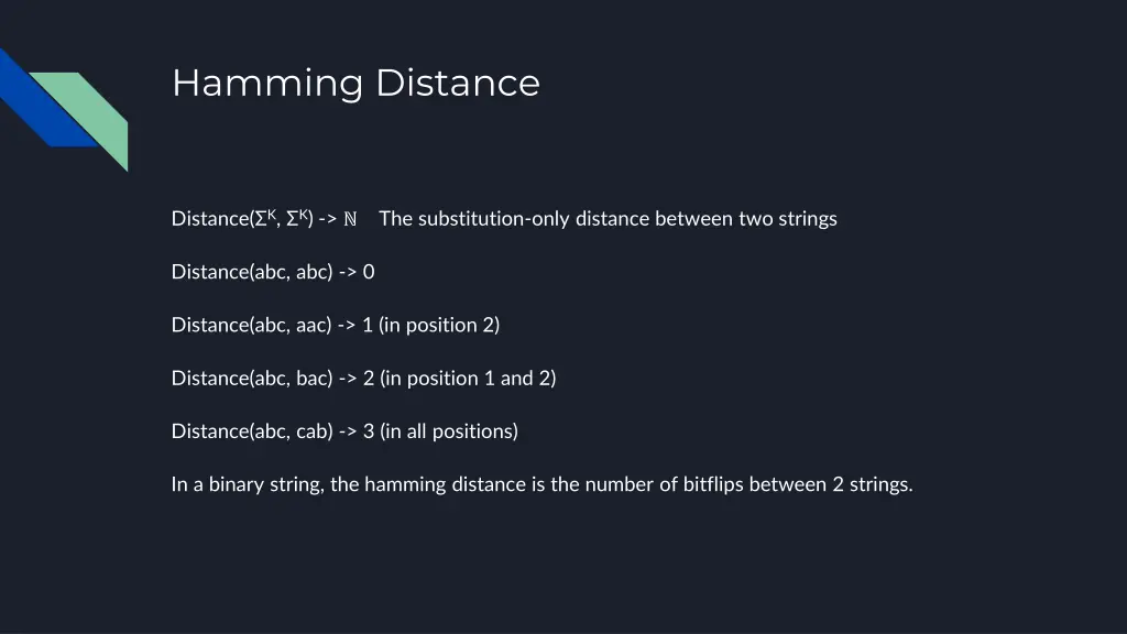 hamming distance