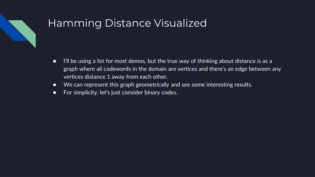 hamming distance visualized