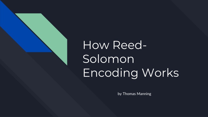 how reed solomon encoding works