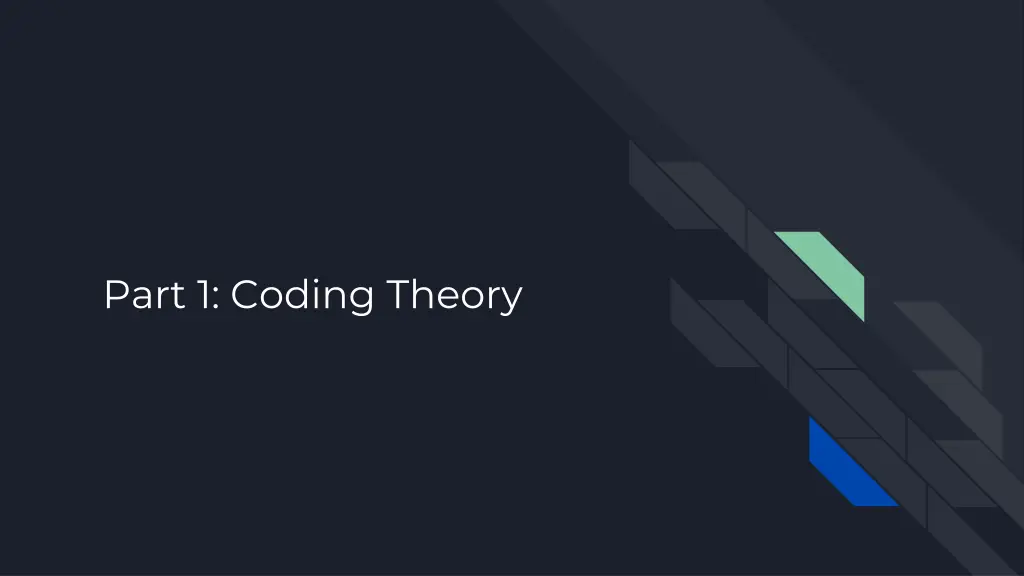 part 1 coding theory