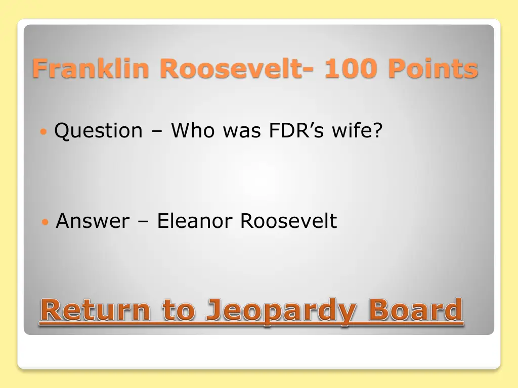 franklin roosevelt 100 points