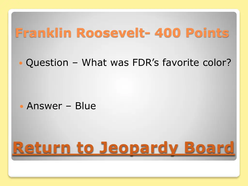 franklin roosevelt 400 points