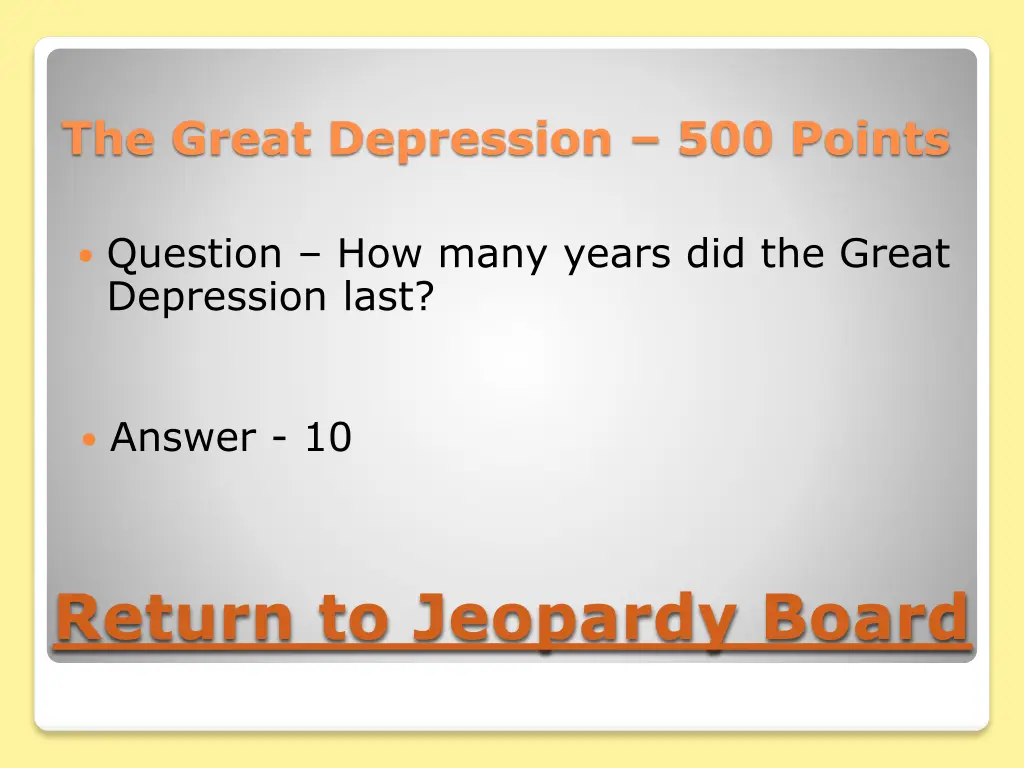 the great depression 500 points