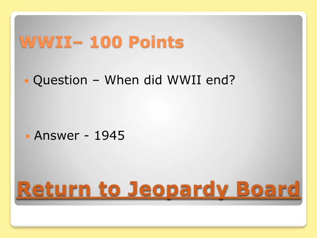 wwii 100 points