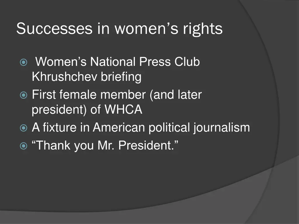 successes in women s rights