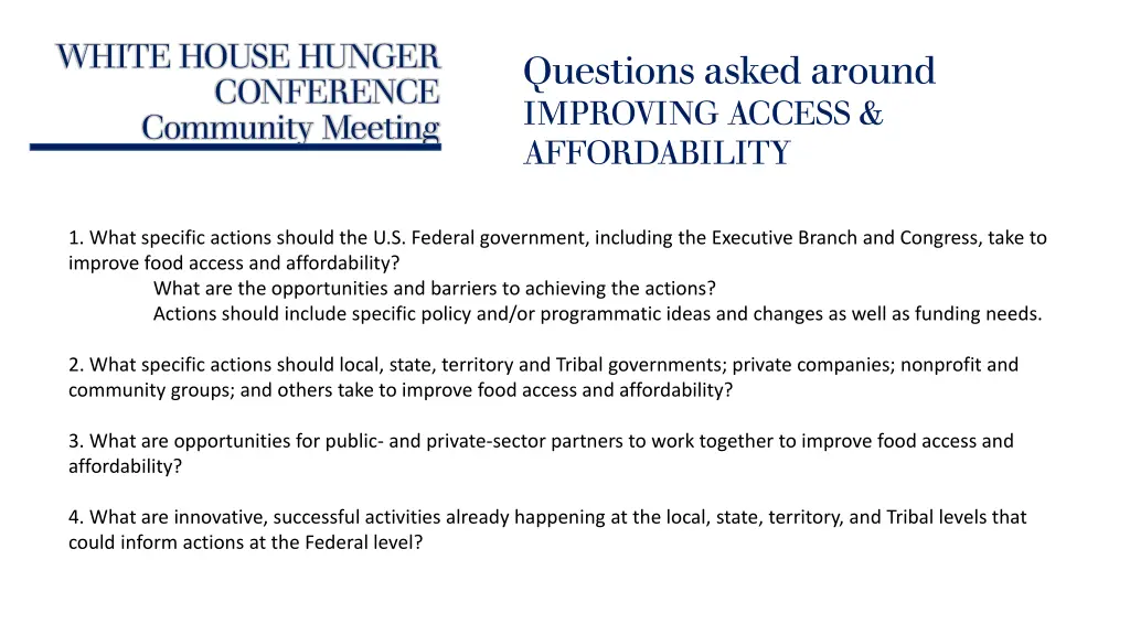 white house hunger conference community meeting 6