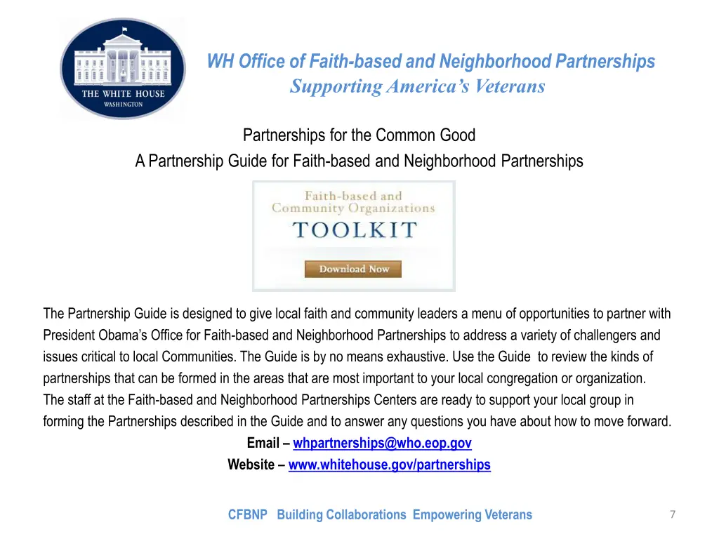 wh office of faith based and neighborhood