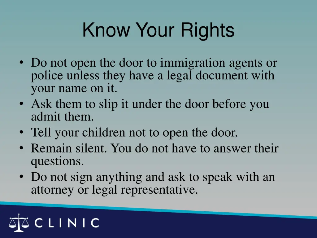 know your rights