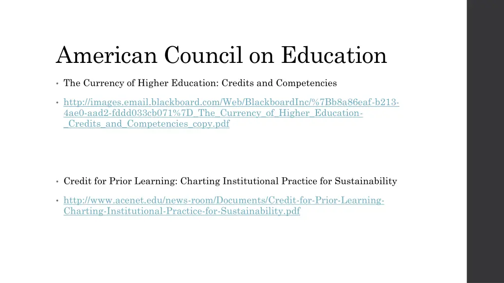 american council on education