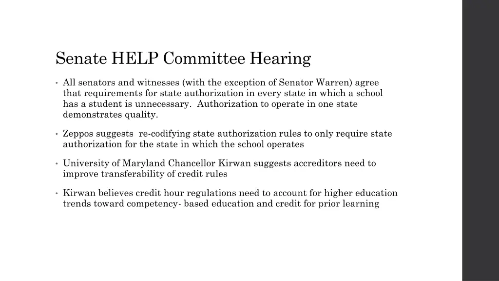 senate help committee hearing