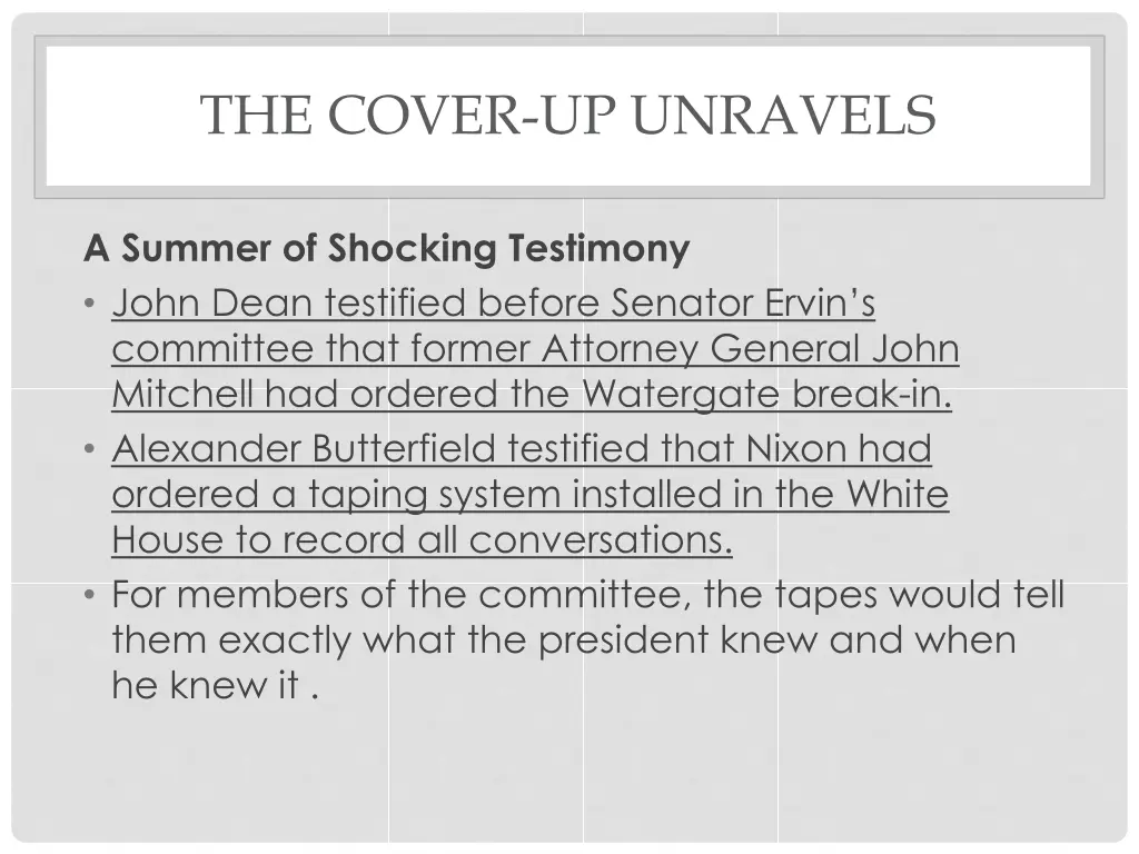 the cover up unravels 1