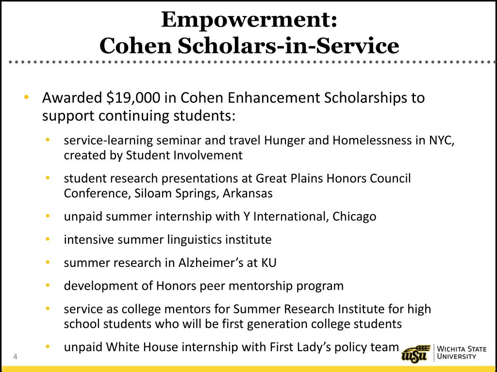 empowerment cohen scholars in service